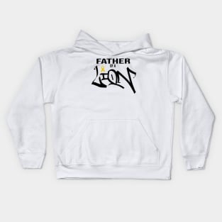 childhood cancer awareness father of a lion Kids Hoodie